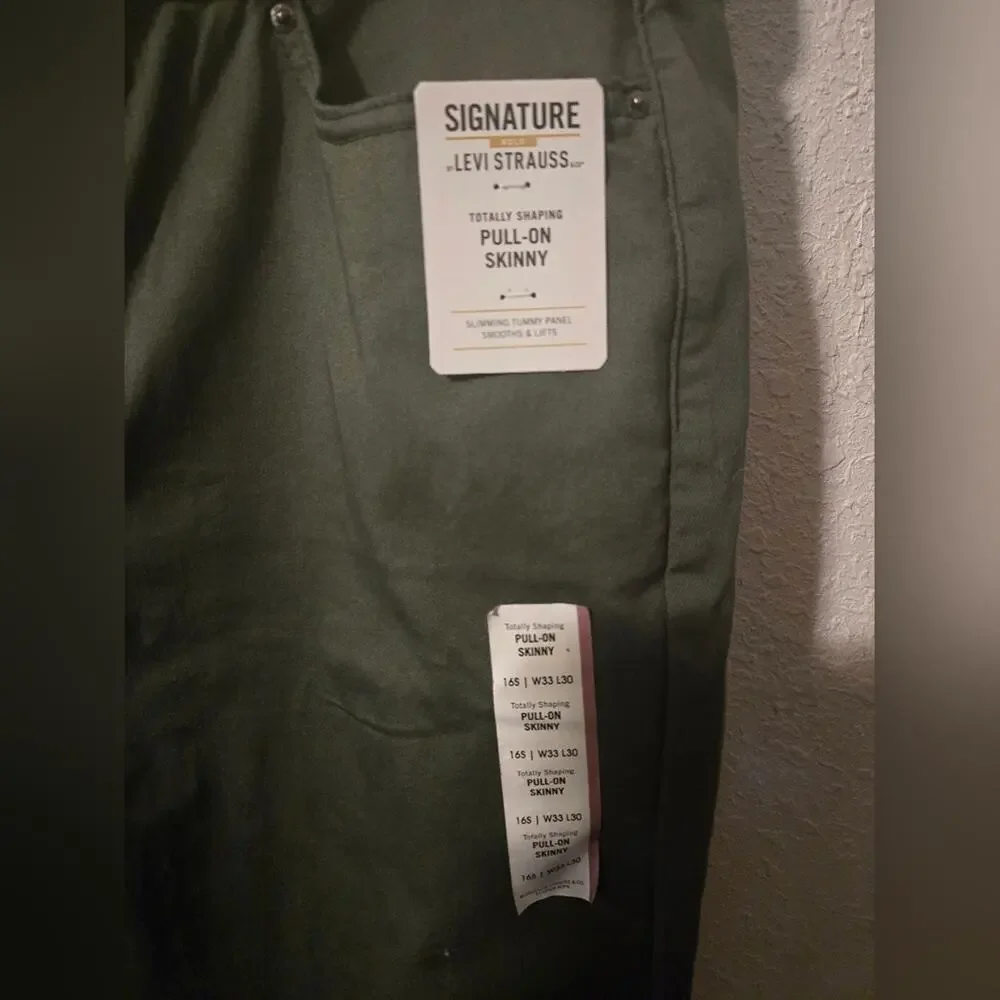Signature by Levi Strauss Olive Green Pants - Picture 2 of 4